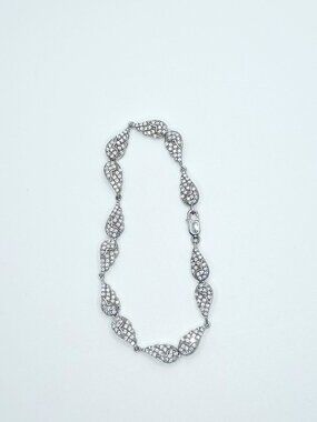 SJD 925 Angel Wing Lovemore Bracelet Rhinestones Sterling Silver 7" Gift